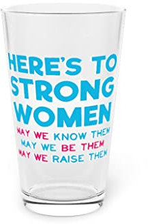 Beer Glass Pint 16oz Novelty Feminist Support Female 16oz
