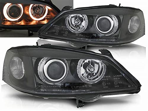 Tuning-Tec Scheinwerfer für Für Opel Astra G 1998-2004 Angel Eyes schwarz