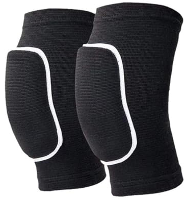 ZKGYUS 1 Paio Ginocchiera Pallavolo Bambini, Ginocchiere Danza Bambina, Ginocchiere Ginnastica Ritmica,Morbido Protezione del Ginocchio per Running Calcio Basket Bici Scooter,Nero