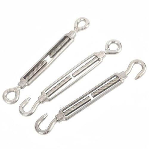 Spannschloss Edelstahl Stahl Drahtseil Seilspanne Spannschraube Haken Öse M4-M20 (Edelstahl Öse-Haken, M5)