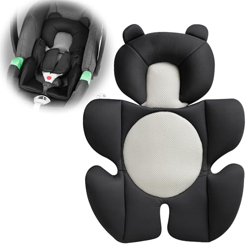 Ihaapsi Baby Support Cushion - Breathable 3D Mesh Infant Insert for Strollers, Car Seats, High Chairs, and More - Perfect for Newborns (Black)
