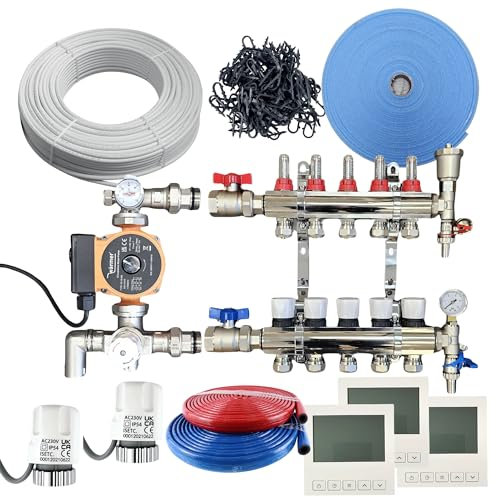 Wärmer System 65-70Sqm Water Underfloor Heating Kit 3 Room