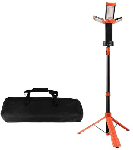 T-SUN Waterproof Camping Light with Tripod, 9000mAh 3500LM USB Rechargeable LED Work Light, Portable Magnetic Lanterns & Power Bank,Dimmable 3000/4000/6500 for Garage, Hiking, Workshop, Filming, Tent