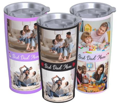 RoPox Personalisierter Thermobecher mit Strohhalm,Thermobecher Personalisiert mit Bild Text,delstahl Reise Kaffeebecher,Personalisierte Geschenke Geschenk für Abschiedsgeschenk Kollegen