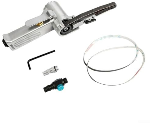 Gdfnmogo Druckluft-Bandschleifer, Präzisions-Feilschleifer, elektrisch, Mehrzweck-Feilen, zum Polieren und Trimmen, stabile Konstruktion, verstellbarer Winkel (10 mm + Schalter)