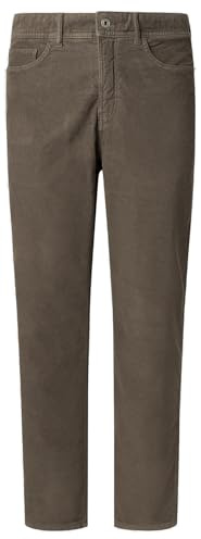 Pepe Jeans Pantaloni Slim da Uomo in Velluto a Coste con Cinque Tasche, Marrone (Marrone Scuro), 28, Marrone (Marrone Scuro), 44