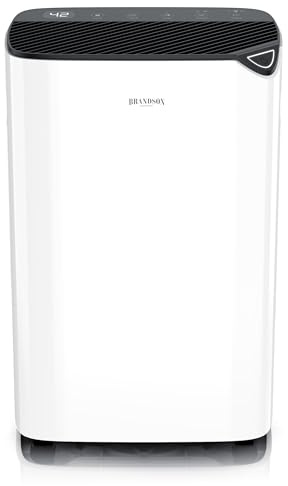 Brandson - Luftentfeuchter 20L mit Kompressor – Dehumidifier Raumentfeuchter elektrisch – 20 Liter / 24h – mit Display - sehr leise - Schlafzimmer Bad Keller