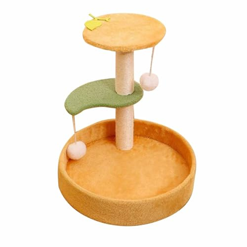 Posta di graffi del gatto, 4 in 1 albero graffio di sisal post interattivo multifunzionale CAT CLAMBING Frame da gattina con palla con palla appesa per interno all'aperto