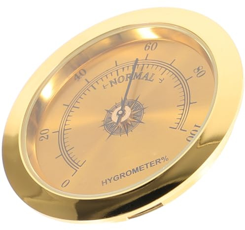 TOYZFRIENDY Guitar Hygrometer Metal Humidity Gauge with Easy to Read Display Screen Portable to Install for Guitar and Accurate Air Humidity Measurement