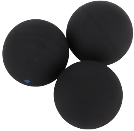 Fockety Squash Ball Combo Set, 3pcs Squash -Balls Single Blue Dot Single Yellow Dot Doppeler Gelber Punkt für Anfänger und Kinderwettbewerbstraining