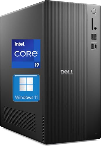 Dell ECT1250 Business Tower Desktop Computer, New OptiPlex Version - Intel Core i9-12900K, (30 MB Intel Smart Cache), 32GB DDR5, 1TB PCIe SSD, Dual 4K Monitor Support, Wired KB & Mouse, Windows 11