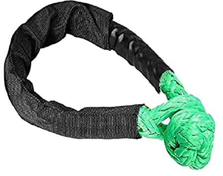 Corde de treuil souple à manille verte 56 cm