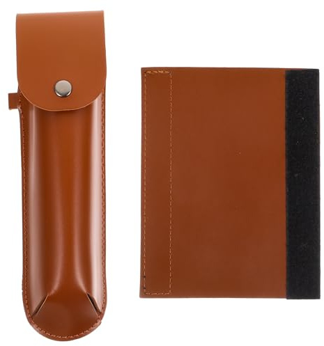 WOFASHPURET Handbohrer Lederschutzhülle mit Knopfdesign aus Kunstleder für Outdoor Survival und Kleine Werkzeuge Schutzhülle für Handbohrer und Schraubendreher