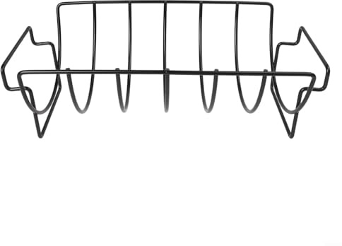 Grille en V en acier anti-adhésif pour barbecue et four, 2 en 1 pour cuisson des côtes, poulet, dinde et porc, accessoire de barbecue facile à nettoyer, noir