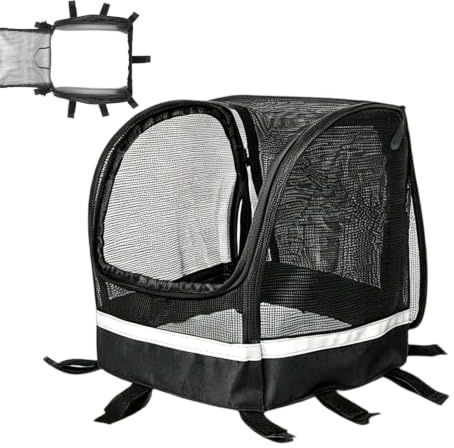 Cesta Perro Para Bicicleta Portacachorros De Manillar Con Ventana | Cesta Canina De Manillar Bicicleta Para Senderismo Diario, Ocio, Trayectos Urbanos, Aire Libre, Viaje En Carretera Y Camping
