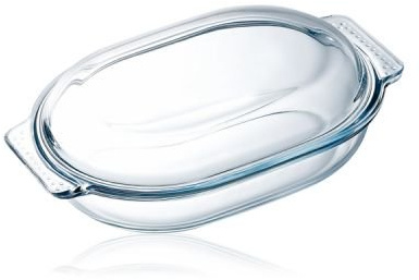 Pyrex Bräter mit Deckel, 4,5L Oval, Glas, 4,5 l
