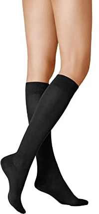 KUNERT Damen Kniestrümpfe Fly&Care® Stützklasse III effektive Stützwirkung 30 DEN Black 0070 37-38