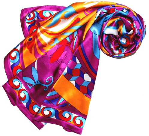 LORENZO CANA lyxig flicka sidenduk uppspänd tryck duk 100 % siden 90 cm x 90 cm harmoniska färger barnduk omställning 8903422