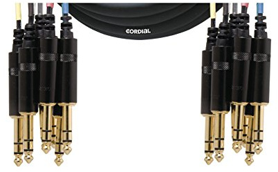 Cordial - Cavo Multicore 8-Vie 3 m con Jack Stereo TRS 6.3 mm REAN Neutrik e Contatti Placcati Oro CML-80 VV 3 C