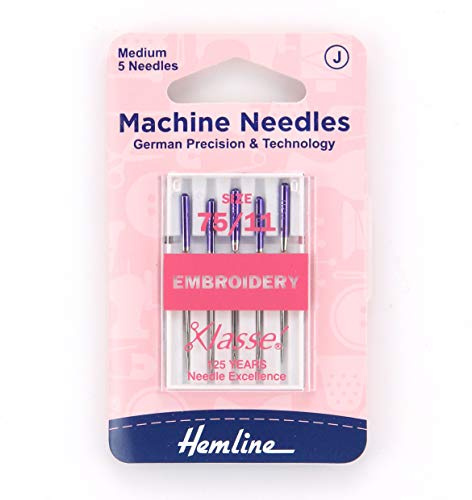 Hemline Nähmaschinennadeln Sticknadeln 75/11 (fein)