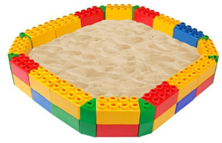 Wader Sandkasten aus 48 XXL Bausteinen 120x120x23 cm
