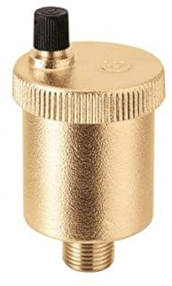 Caleffi 5020 Minical Mini-Entlüftungsventilator, mittelgroß, Messing, 3/8 Zoll