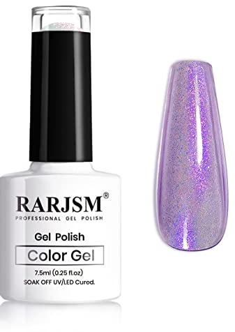 RARJSM Pearl Glitter Gel Polish,Shell Glitter Gel Nail Polish,Reflective Sparkle Shiny Clear Pastel Need Cured With UV Led Nail Lamp 1 Piece 7.5ml Nail Art Manicure