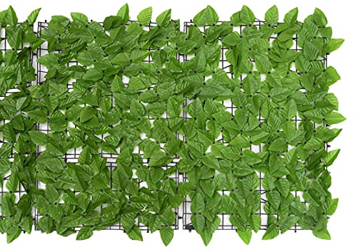 Tidyard Balkon Sichtschutz mit Grünen Blättern Windschutz Balkonverkleidung Balkonbespannung Sichtschutzhecke Terrasse Zaun 600x75cm