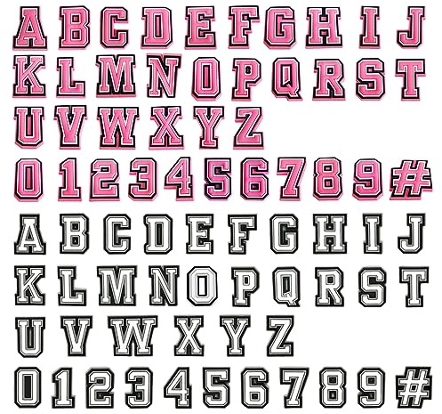 SKHAOVS 74-Teiliges Schuh Charm Set - A-Z Alphabet und 0-9 Numerische Charms für Clogs - DIY Schuh Accessoires für Erwachsene (Weiß Rosa)
