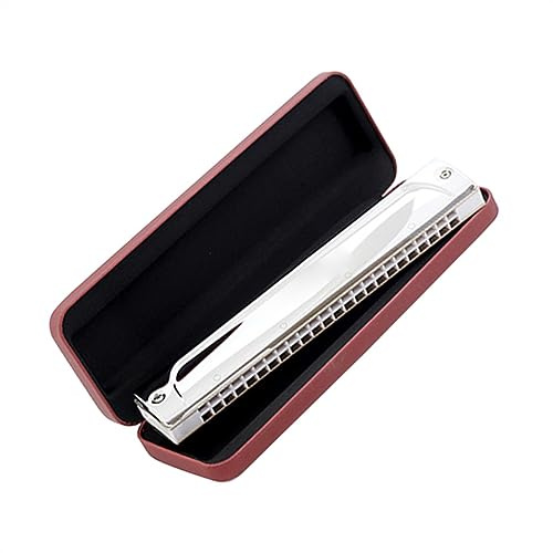 24 Löcher Tremolo Mundharmonika Professionelle Tremolo Mundharmonika Für Erwachsene, Profis Und Studenten Mundharmonika Musikinstrument (Color : Key of B)