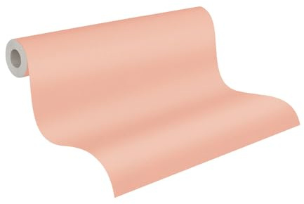 A.S. Création Tapete Orange Rosa - hochwertige einfarbige Vliestapete 395818 mit leichter Struktur - Wandtapete für verschiedene Wohnräume auf 10,05m x 0,53m - Made in Germany