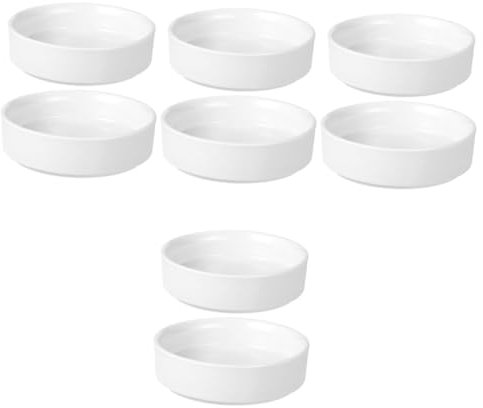 Yardwe 8pcs Ceramic Plant Tray Heavy Duty for Indoor Outdoor Plant Saucer Drip Trays