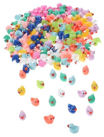 MUSISALY 200stücke Dekorative Enten Figur Mini Harz Tierfiguren Schmuck Schreibtischdekoration Gartendekoration Landschaft Dekoration Garten Ornament