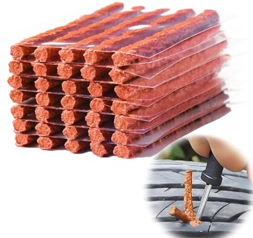 Hugwish 35pcs vermicelli tubeless per auto, moto, furgone, tosaerba, kit riparazione pneumatici auto moto, kit riparazione pneumatici gomme, ripara gomme auto, kit foratura auto