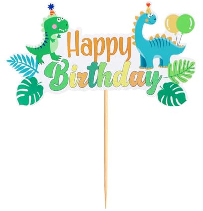 Großer Dino Tortendeko cake topper dinosaurier dinosaurier tortendeko topper blätter 15 Stück Grünes Blatt Dinosaurier Kuchen Topper,für Kinder Junge Mädchen Party Geburtstag Deko Kuchenaufsätze