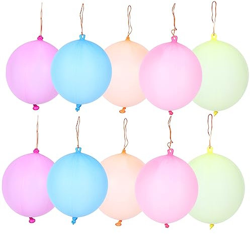 Amosfun Fun Punching Balloons 30pcs Latex Punch Balloons for Boys and Girls Party Games Festival Decorations Birthday Favors Random Color