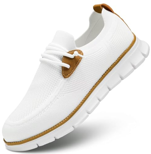 Men's Casual Sneakers Dress Shoes - Comfort Sneakers Mesh Knit Lightweight Breathable Formal Oxford Business Shoes