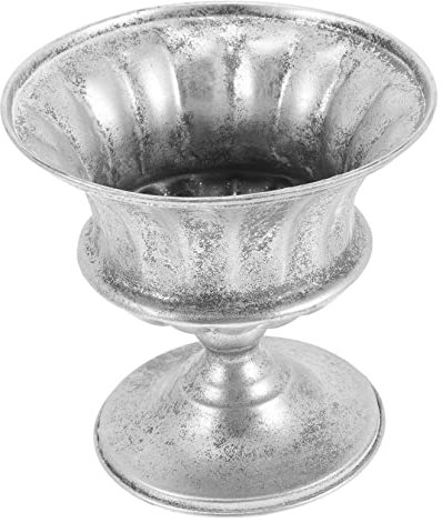 VICASKY Vintage Metallblumentopf Robuster Eisen Übertopf Im Retro-Design Für Outdoor Innenbereich Als Tischdekoration Oder Geschenk Für Blumenarrangements Desktop Ornament