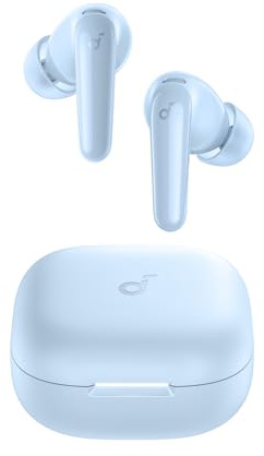 soundcore P31i Auriculares Inalámbricos Bluetooth de Anker, Cancelación de Ruido en Tiempo Real, Auriculares Traductores, Sonido de Alta Resolución LDAC, 50h de Uso, Carga Rápida, Audio Espacial, IP55