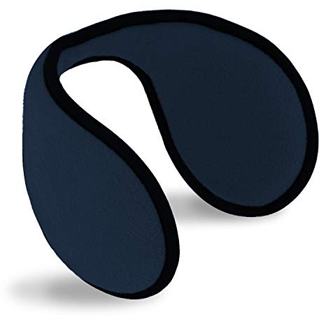 Febig öronmuffar (öronvärmare) för kvinnor och män | öronband i en storlek en storlek 54–63 cm | innovativt öronskydd håller öronen varma på vintern | öronvärmare, Mörkblå, En Storlek