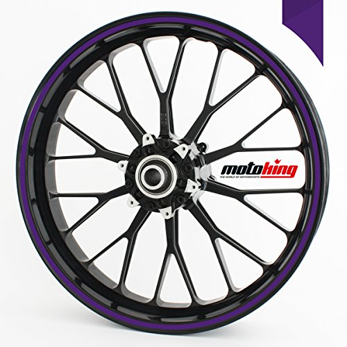 Motoking Felgenaufkleber 360° GLÄNZEND / 24 bis 26 / 12 mm/LILA