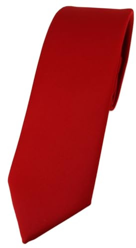 TigerTie Herren Krawatte – schmale 5,5 cm Krawatte in einfarbigem Design, ideal für Geschäftstermine, festliche Anlässe und die Freizeit.