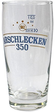 Original Arschlecken 350 Markus Langer Bierglas Willibecher Willybecher, 0,3l