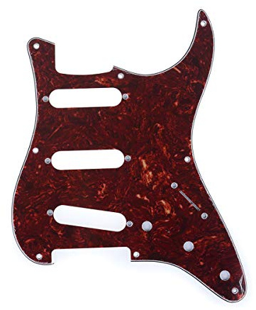 Musiclily Pro 8 Löcher 50s 57 Vintage Schlagbrett 4 lagig Vintage Tortoise | für American Strat Style E-Gitarre