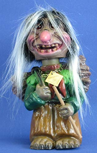RAKSO Souvenir Wackel Figur Waldfrau klein Wackelfigur Deko Sammlerfigur Original mit beweglichem Wackelkopf H 15 cm