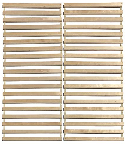 cinius - Somier Enrollable 140x200 en Madera de Abedul. Medidas 140x195/200cm. Las Lamas Son Rectas, aptas para Todos los colchones
