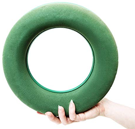 ELES VIDA Set wet foam - sticking mass, Advent wreath for floral arrangements for crafts for celebrations, wedding, gifts, German production - circle wreath (1)
