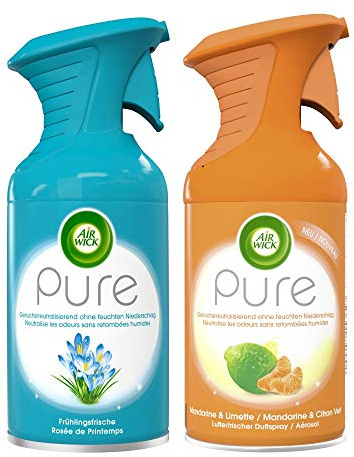 Air Wick Premium-Duftspray PURE Frühlingsfrische + Mandarine & Limette (2 x 250ml)