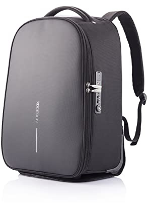 XDDesign Bobby Anti Theft Travel Backpack Trolley with TSA Lock and USB Port, Hidden Compartments Hold 17 Inch Laptops and 12.9 Inch Tablets, Blackt