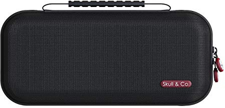 Skull & Co. Maxcarry Tasche für NeoGrip, GripCase Crystal: Tragbare Hartschalen-Reiseschutztasche mit Stauraum für Nintendo Switch OLED und OG Switch, GripCase und Zubehör - Schwarz